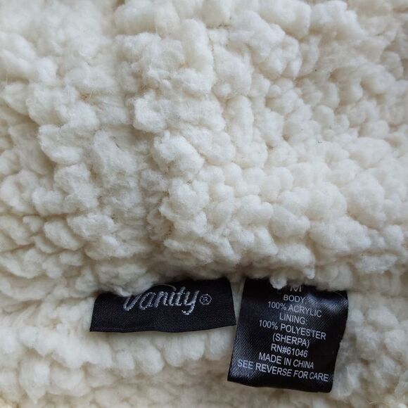 Vanity Sherpa lined Vest Cream Sz M - Picture 6 of 7